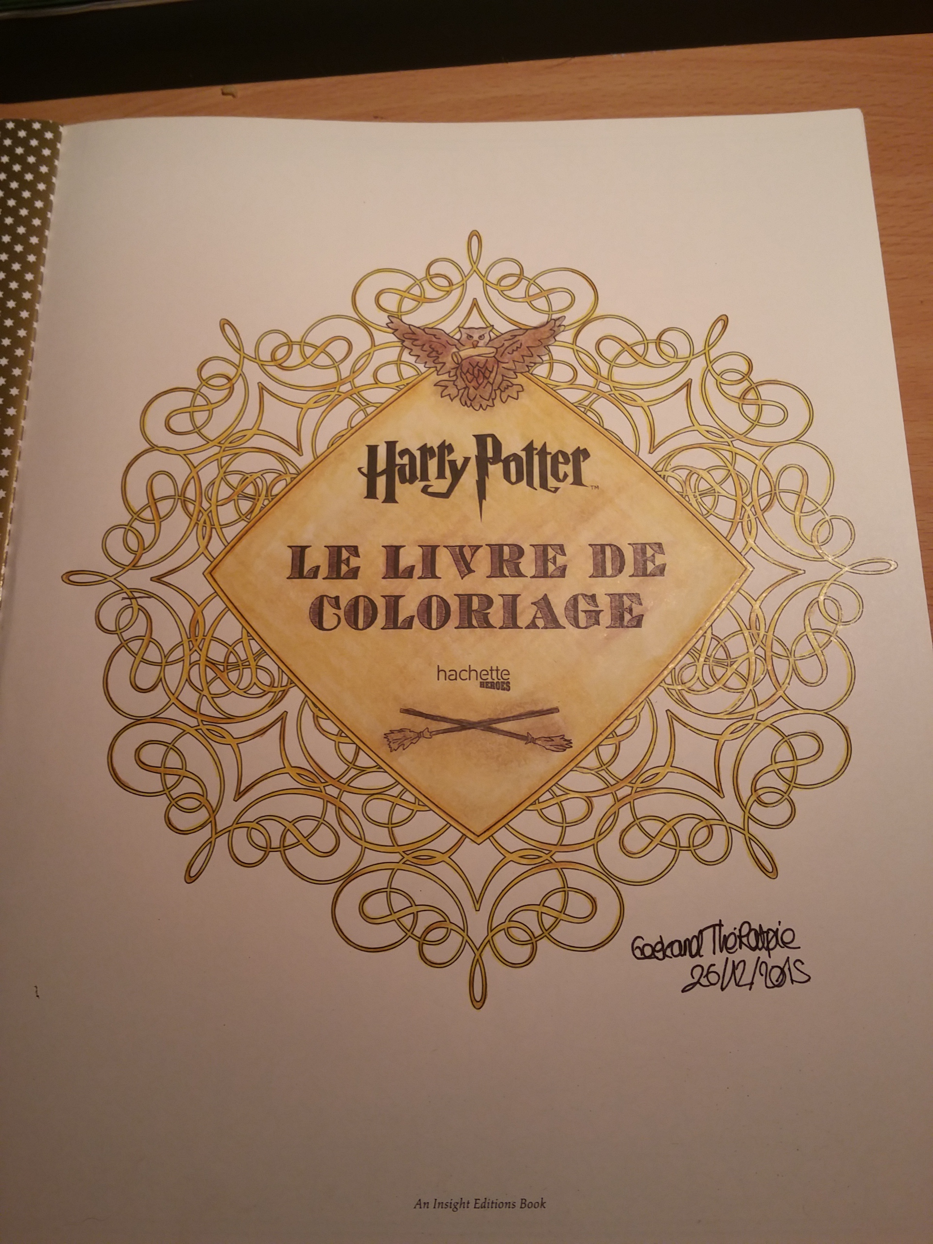 Voici mes coloriages tirés du livre Harry Potter le livre de coloriage au édition Hachette